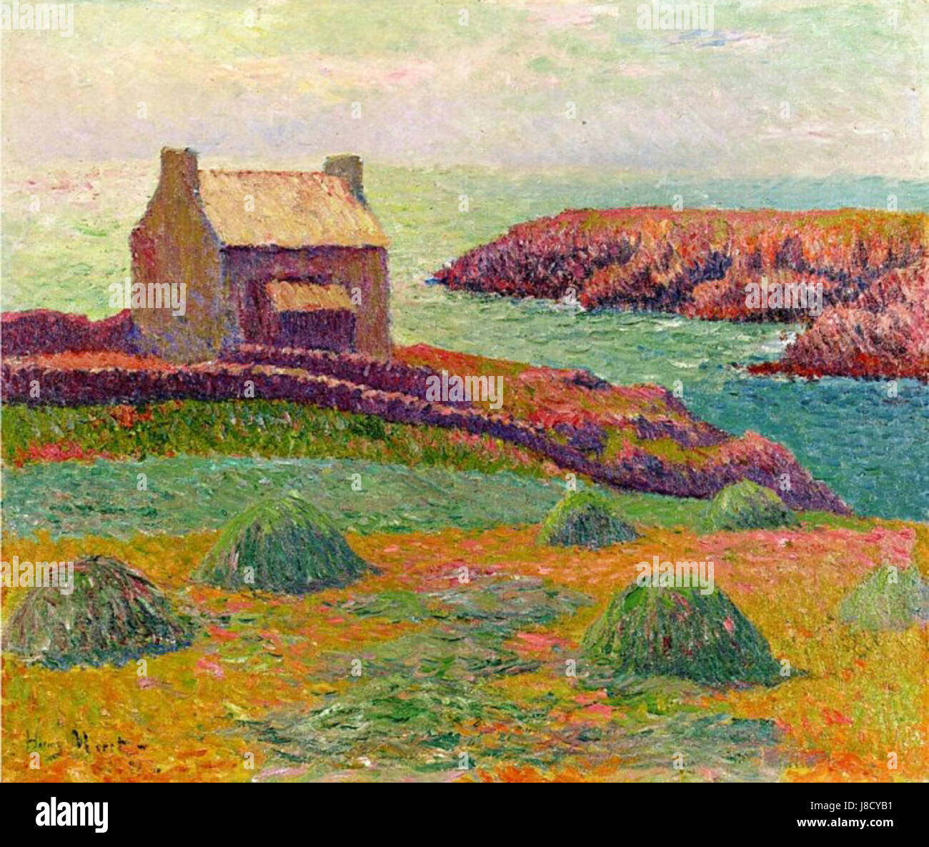 Henry Moret House on a Hill Stock Photo