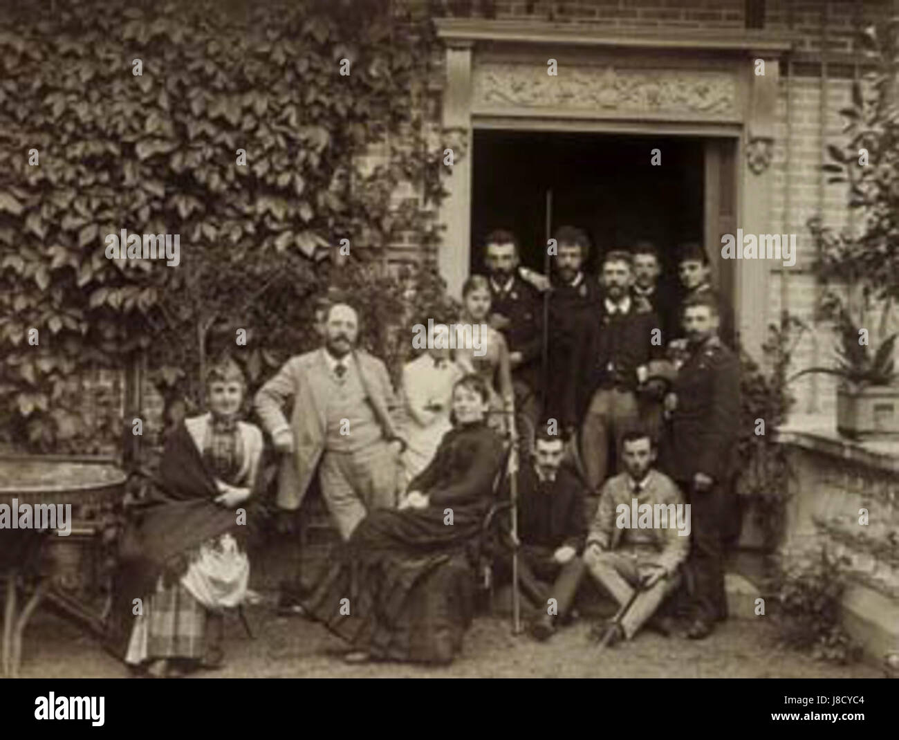Heinrich Hirschsprung with artist friends Stock Photo Alamy