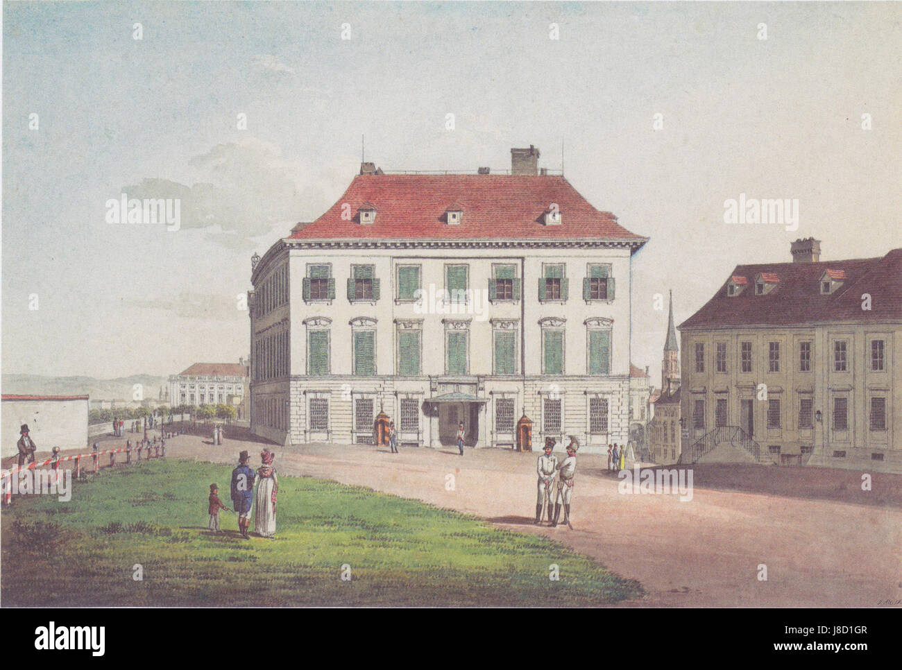 Jakob Alt   Das Palais Herzog Albert von Sachsen Teschens   1816 Stock Photo