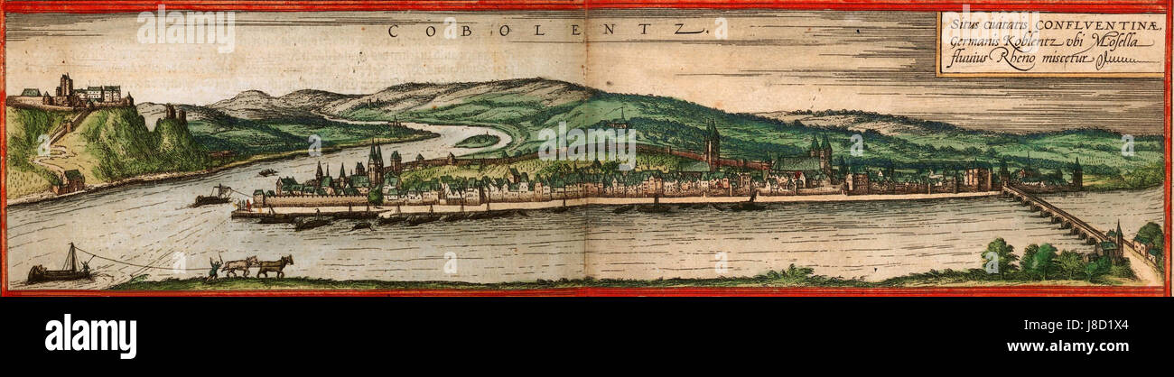 Koblenz braun hogenberg Stock Photo