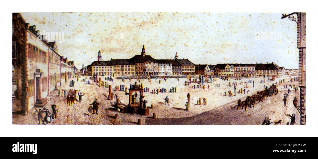 Hundeshagen Neustaedter Markt Hanau 1810 Stock Photo