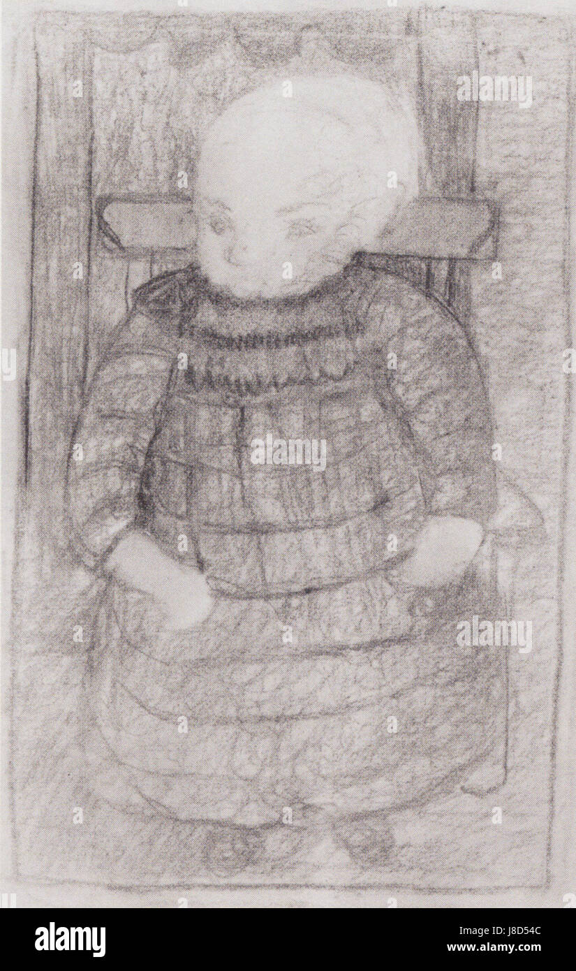 Modersohn Becker   Sitzendes Kind im Lehnstuhl Stock Photo