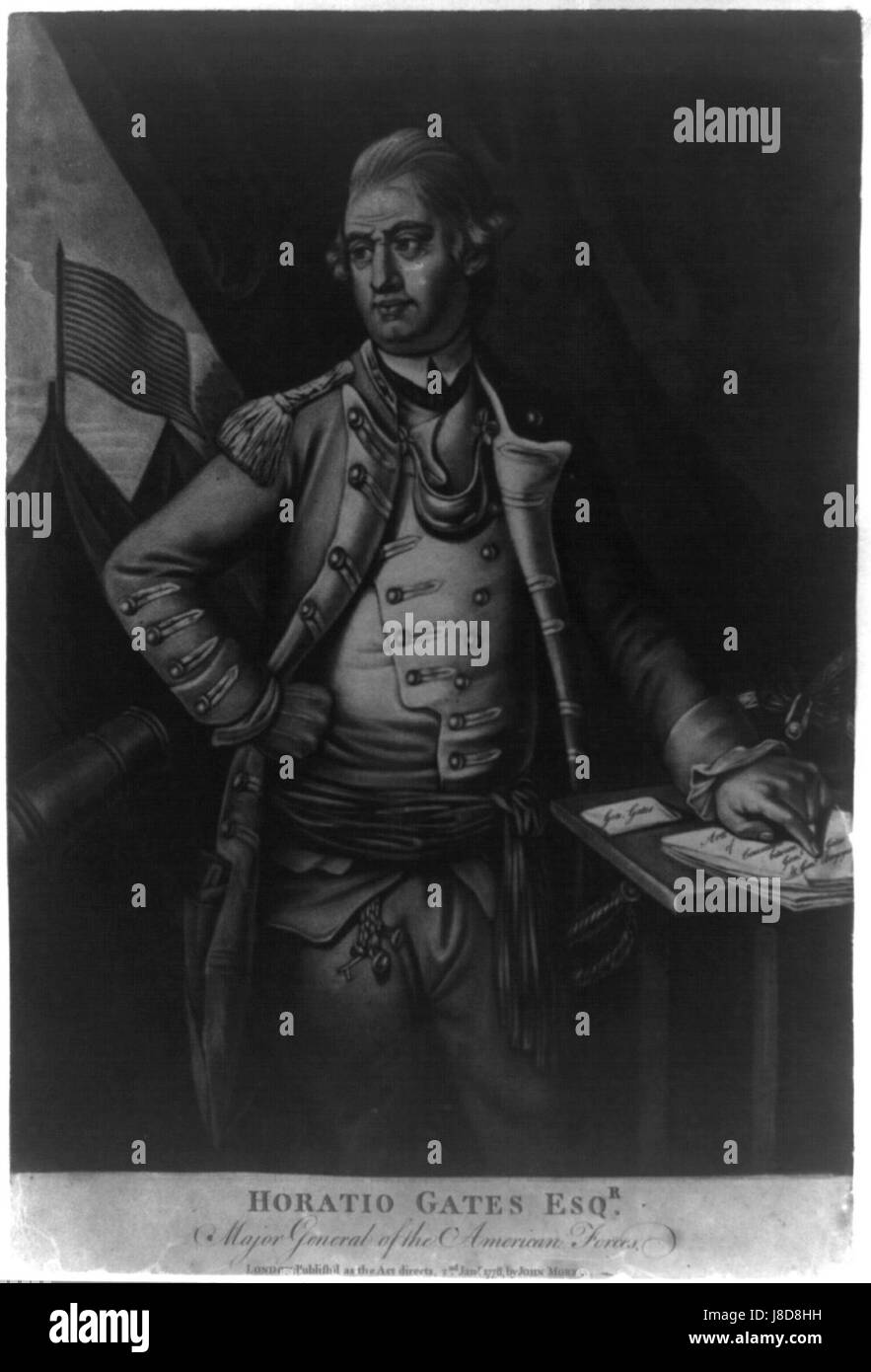 General Horatio Gates 1778 Stock Photo