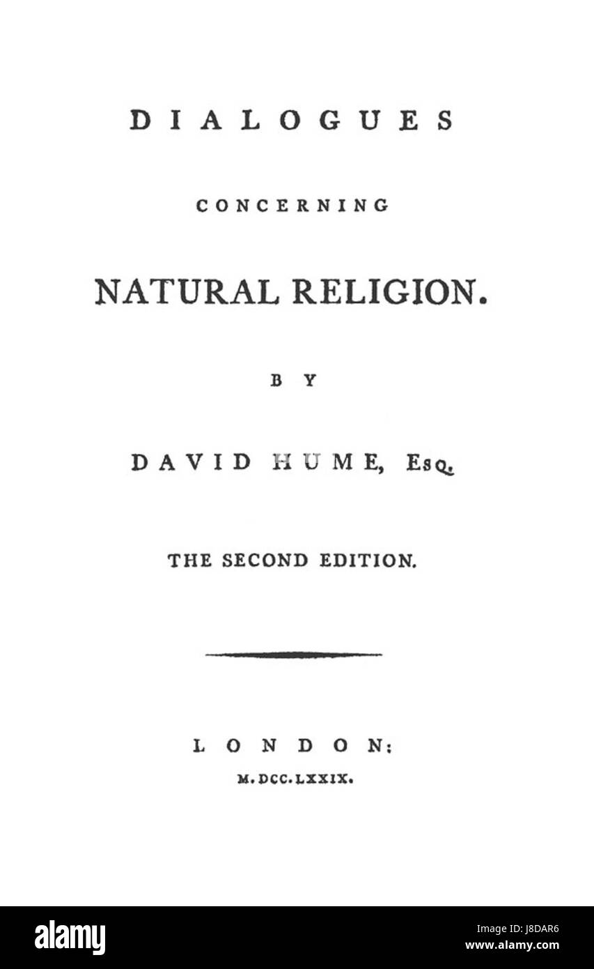 Hume titlepage1779 Stock Photo