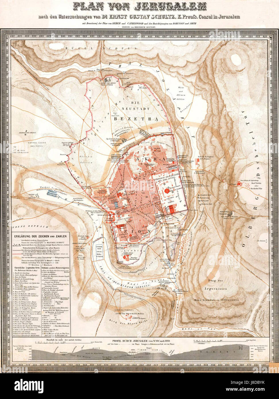 This 1845 depiction of Jerusalem captures the city's iconic landmarks ...