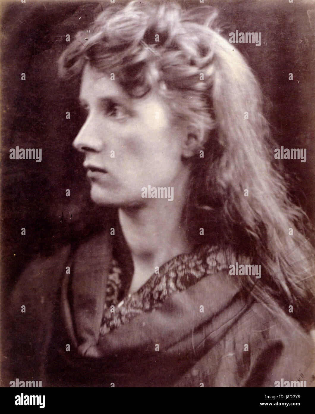 Lady Clara Vere de Vere, by Julia Margaret Cameron Stock Photo