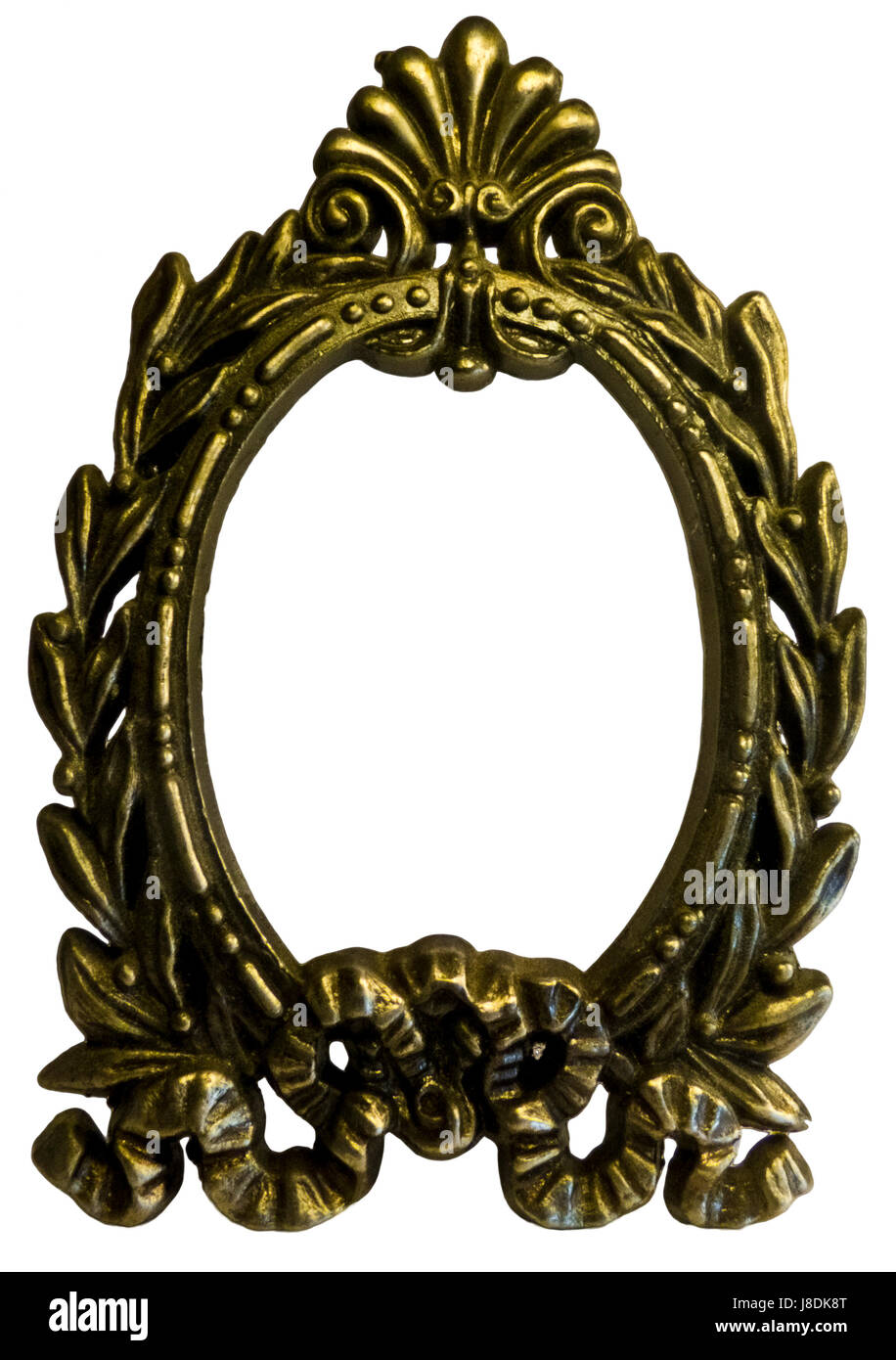 antique, metal, brass, relief, picture frame, secondhand