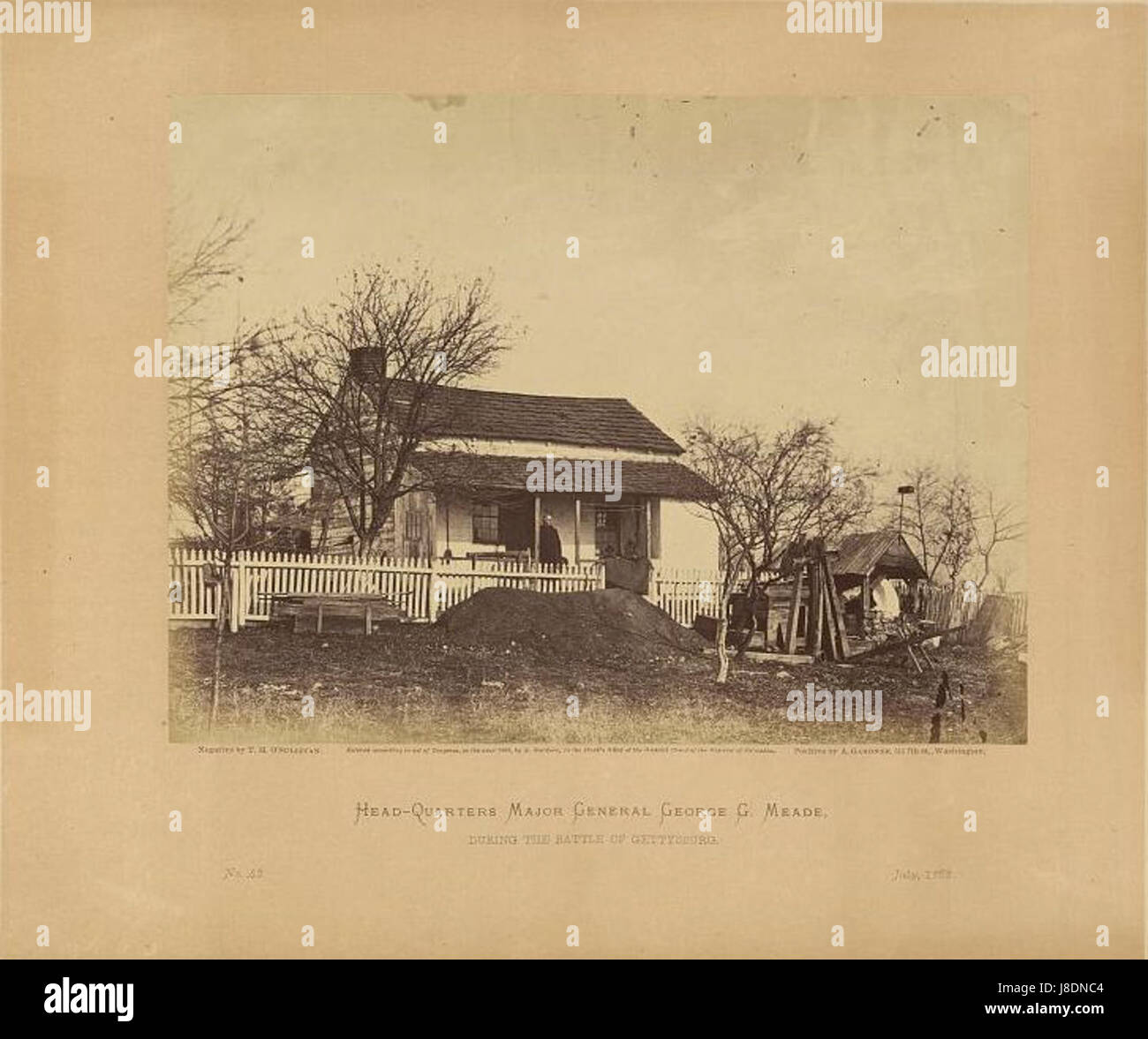 The headquarters of George Meade during the American Civil War was a key strategic location. Meade was the Union general best known for his victory at the Battle of Gettysburg. Stock Photo