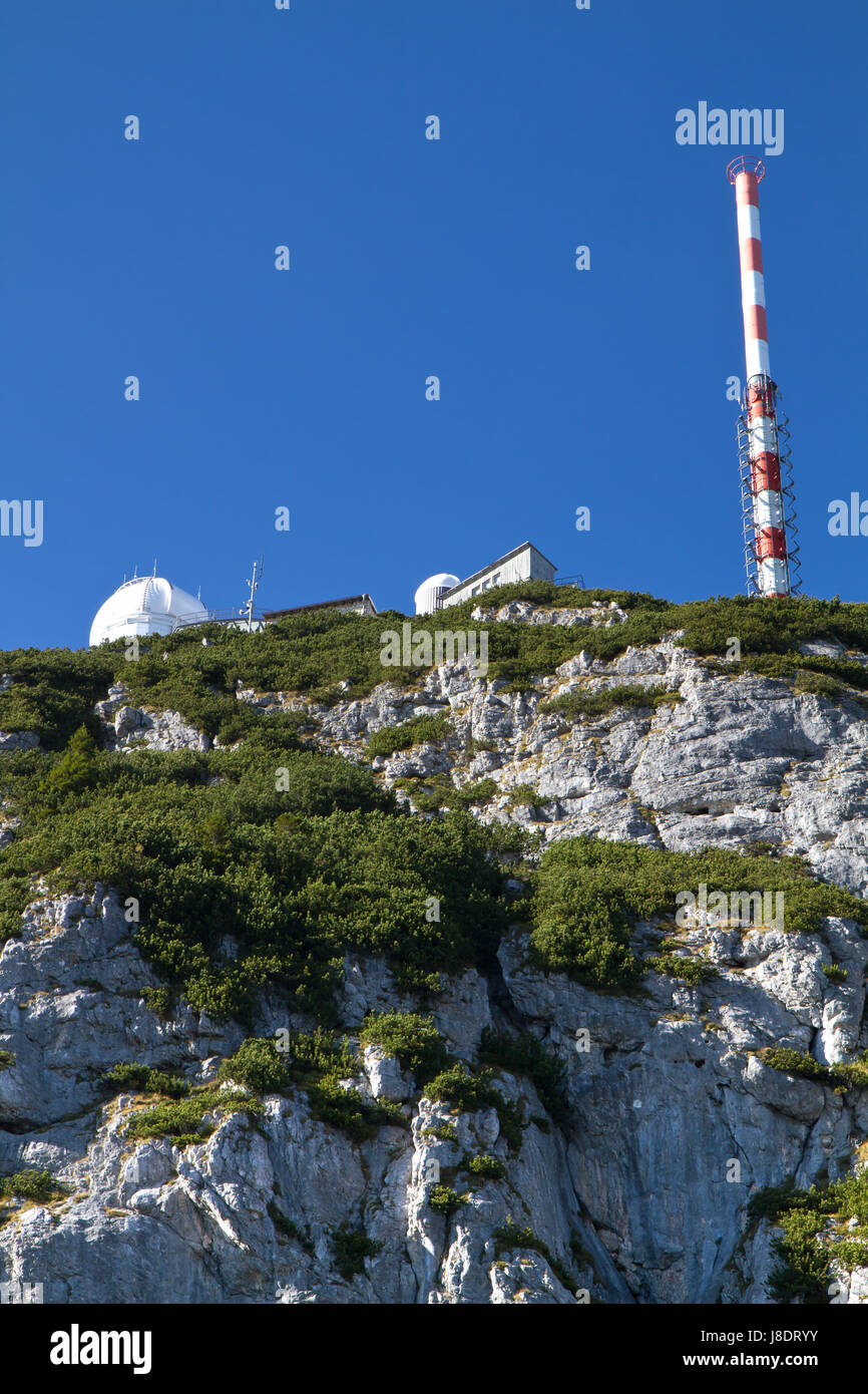 observatory on a mountain top in bavaria Stock Photo