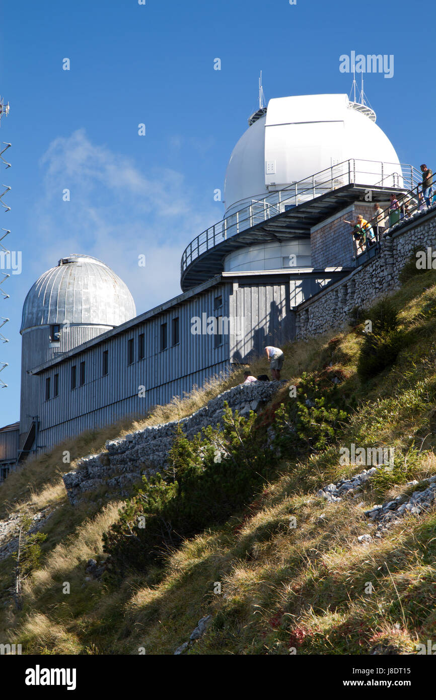 observatory, blue, universe, hike, go hiking, ramble, summit, europe, space, Stock Photo