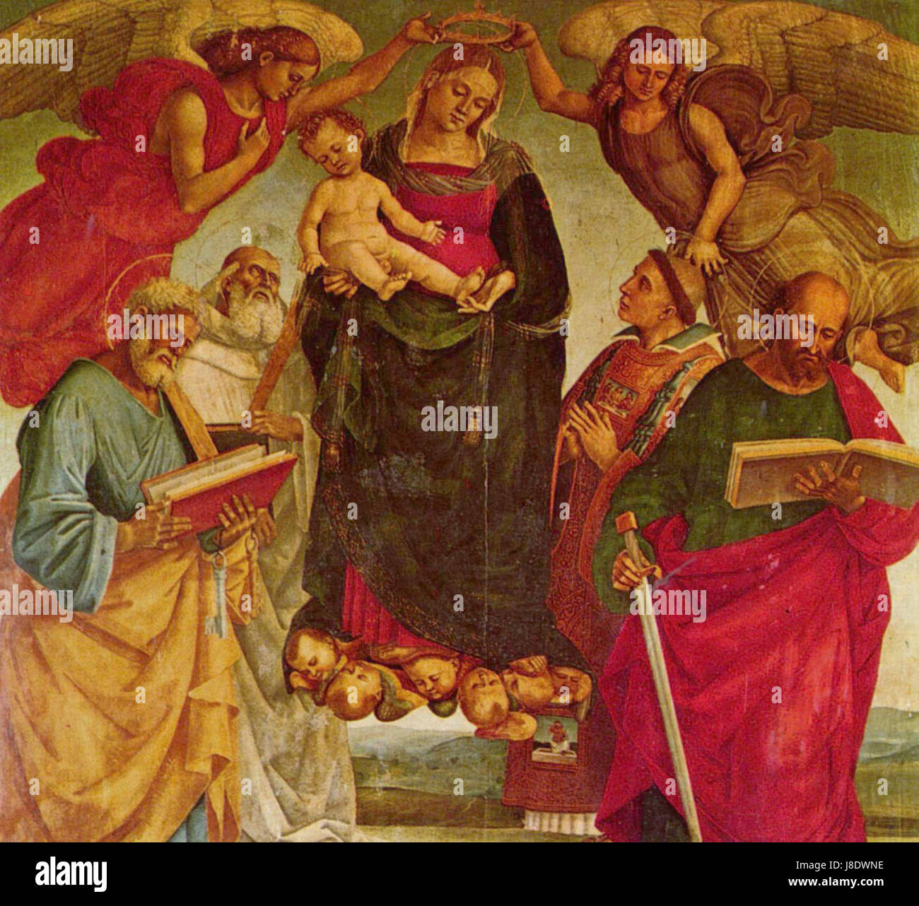 Luca Signorelli was an Italian Renaissance painter known for his contributions to fresco painting. His works are characterized by their dynamic composition and dramatic use of light and shadow, influencing subsequent artists during the Renaissance. Stock Photo