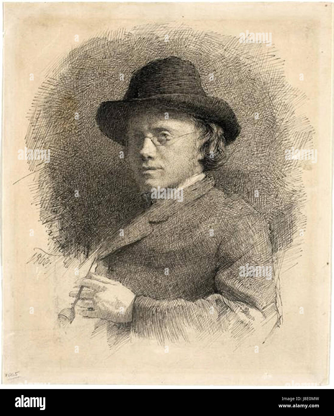 Karl Appold gezeichnet von Wilhelm Leibl 1 Stock Photo