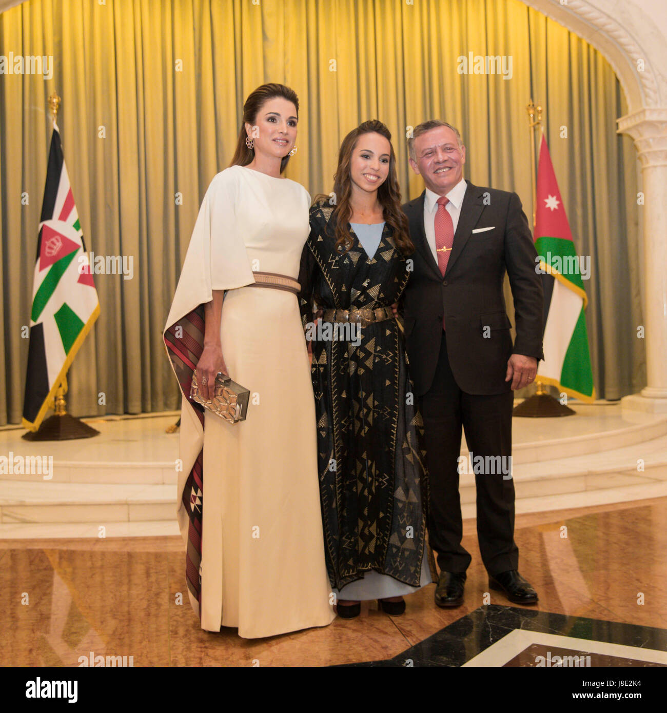 Amman, Jordan. 28th May, 2017. TM King Abdullah II, Queen Rania and HRH ...