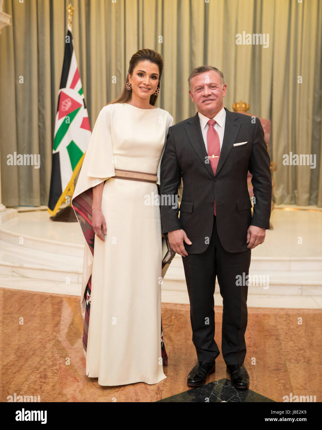 Amman, Jordan. 28th May, 2017. TM King Abdullah II, Queen Rania and HRH ...