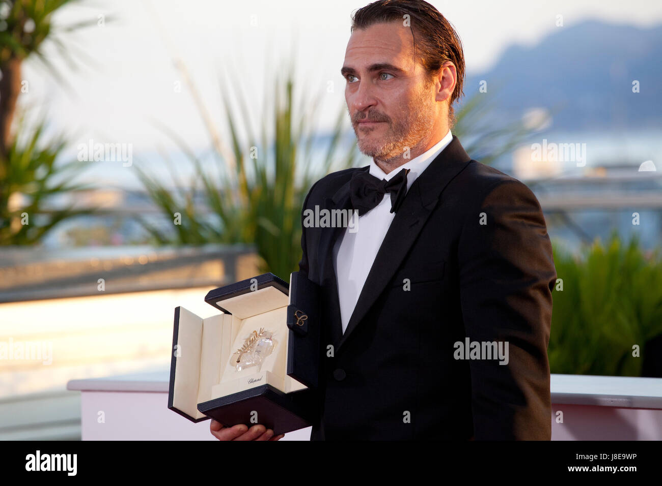 Cannes France 28th May 2017 Actor Joaquin Phoenix With The Award