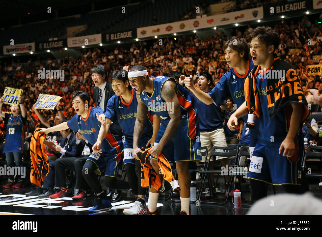 Tokyo, Japan. 28th May, 2017. Yokohama B-Corsairs Team Group (B ...