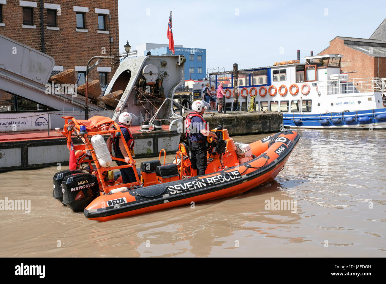 Gloucester,England.28 May 2017. Tall Ships return to Gloucester Docks for the 6th time since 2007 in a celebration of the city's historic docks. Waterside actvities include period costumes and re-enactments on the water. Credit: Chris Poole/Alamy Live News Stock Photo
