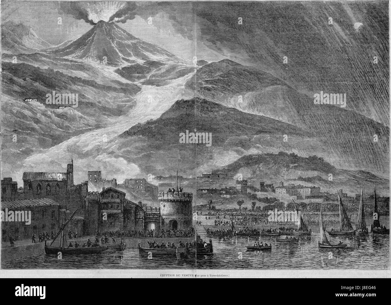 L Illustration 1862 Gravure Eruption Du Vesuve Stock Photo Alamy