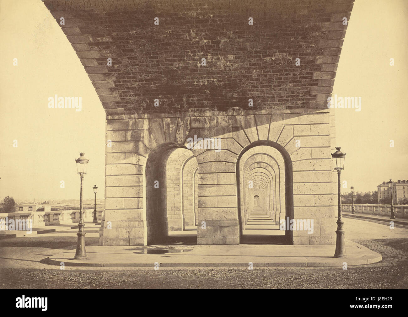 Hippolyte Auguste Collard, Pont du Point du Jour   Getty Museum Stock Photo