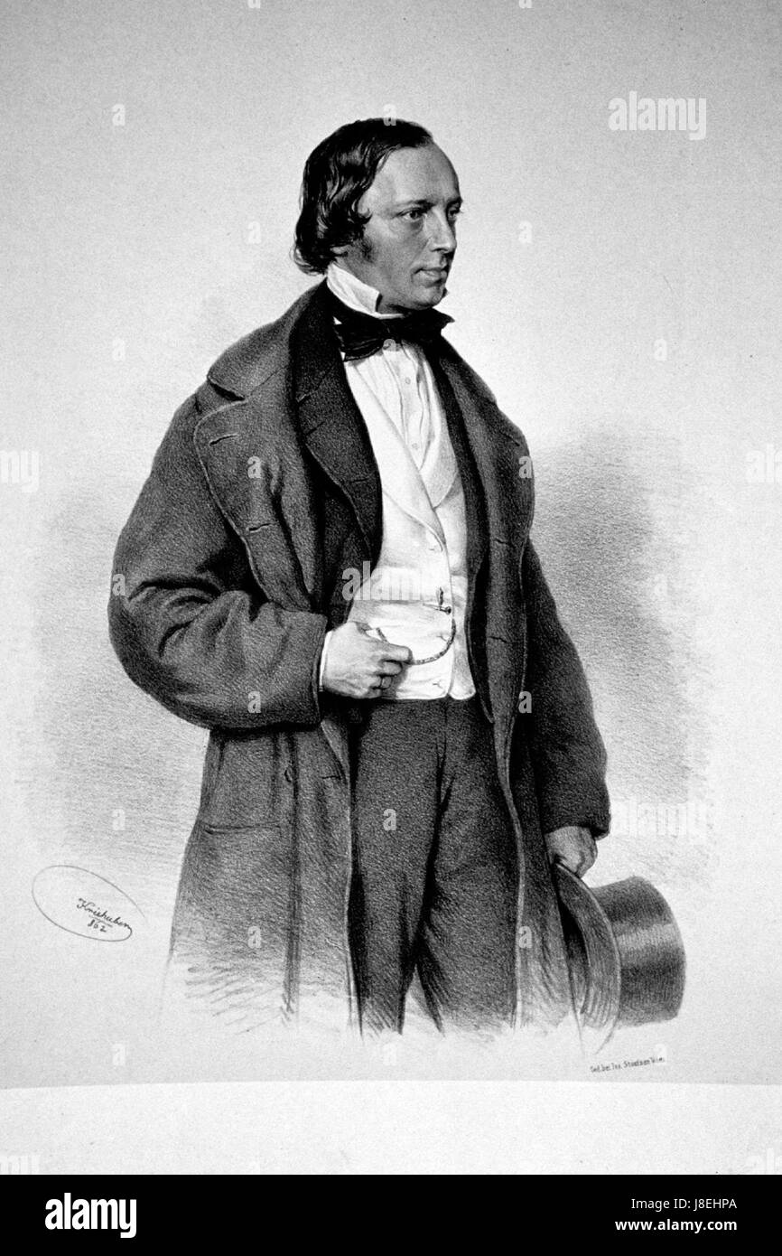 Eduard Lumpe, a lithographer, is noted for his works in lithography, a printmaking technique. The specific lithograph referenced here would be part of his broader artistic contributions. Stock Photo
