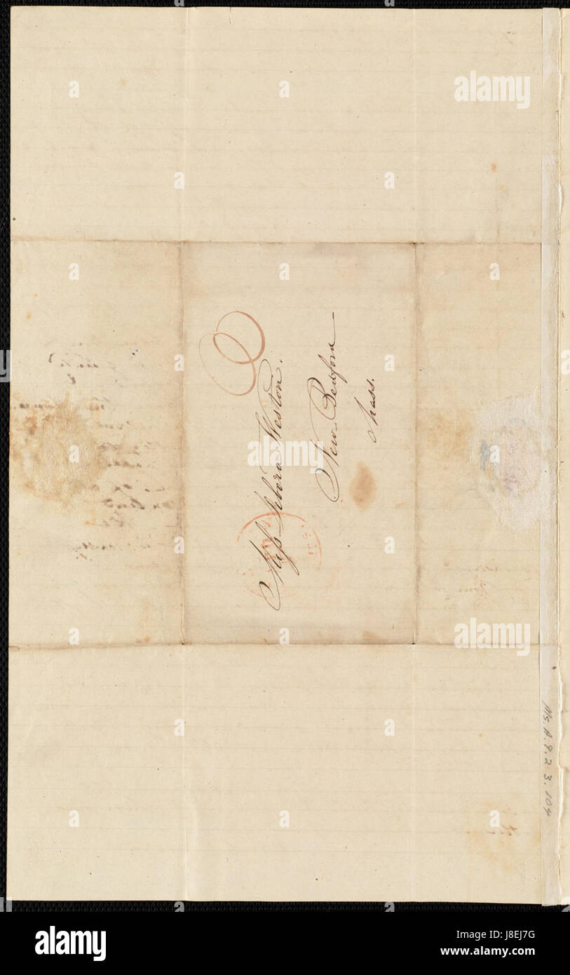 From Caroline Weston to Deborah Weston; Thursday, July 1, 1841 p4 Stock Photo