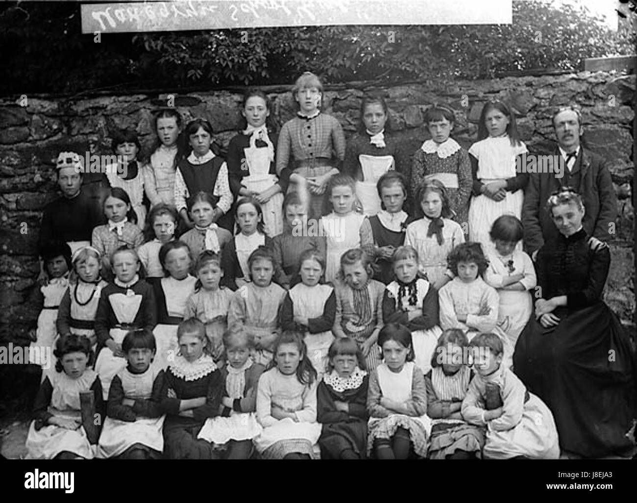 A Historical Photograph Of Schoolgirls From Llanegryn Likely From The a-historical-photograph-of-schoolgirls-from-llanegryn-likely-from-the