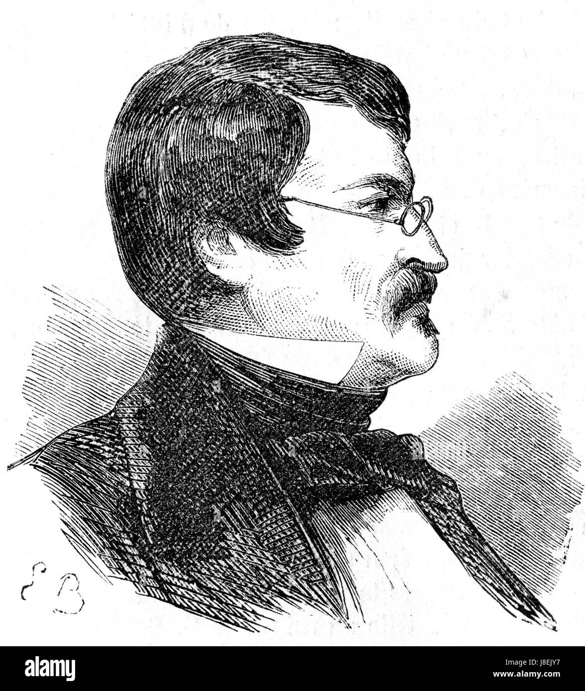 L'Illustration 1862 gravure ministre Conforti Stock Photo