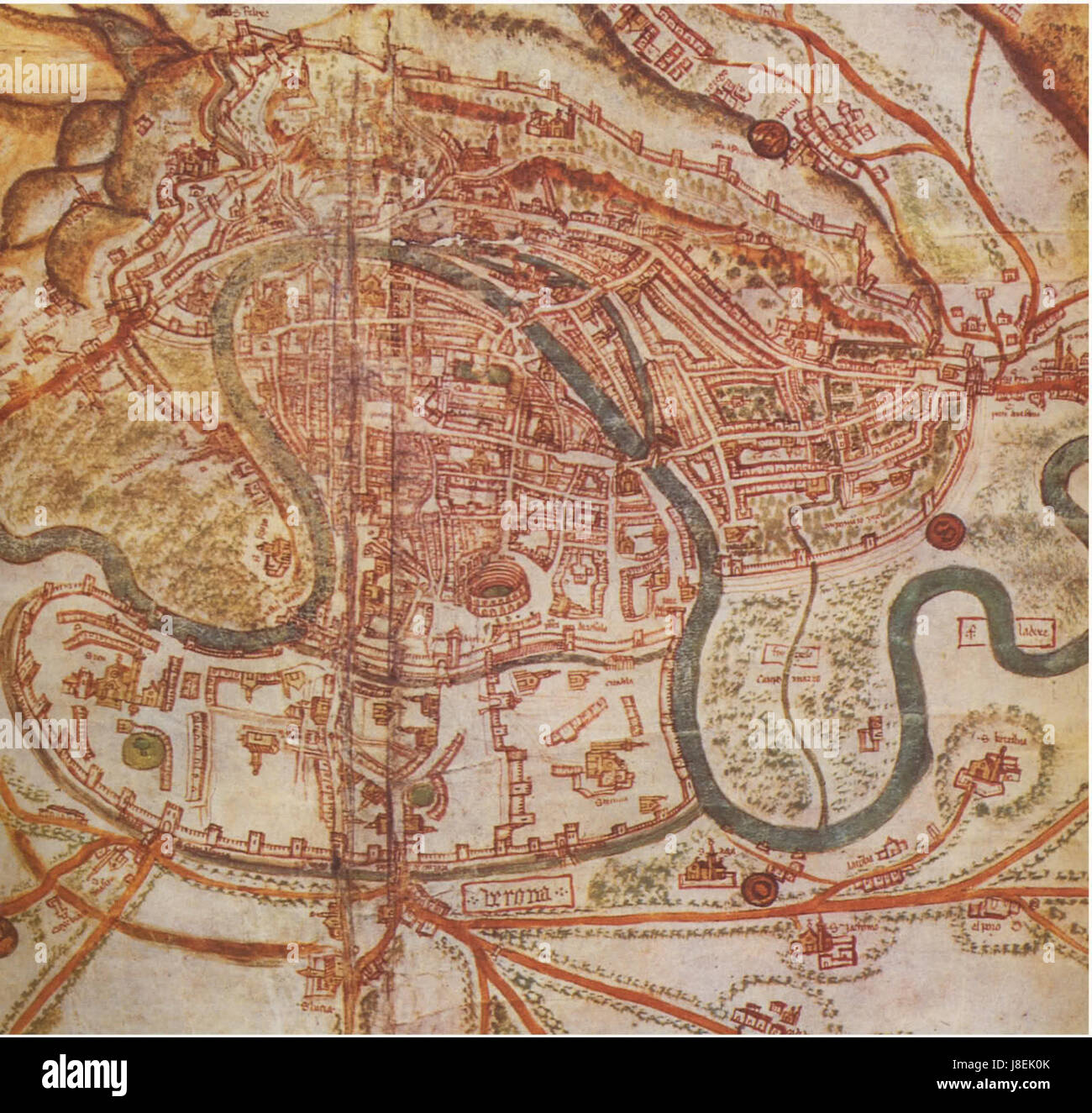 Verona map historical hi-res stock photography and images - Alamy