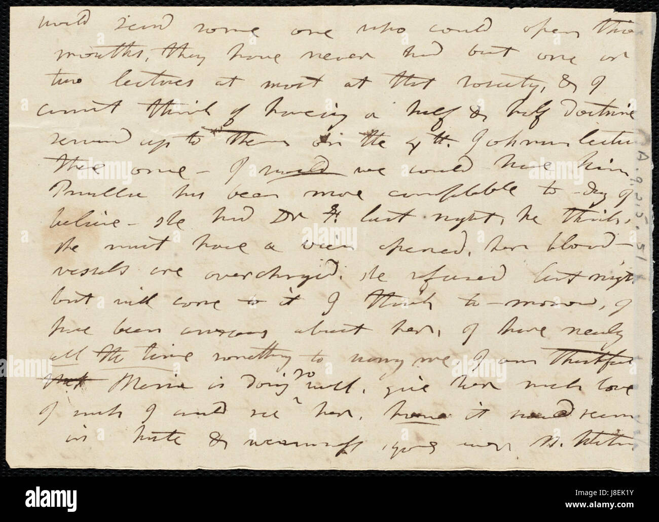 From M. Weston to Deborah Weston; Sunday, June 24, 1838 p2 Stock Photo