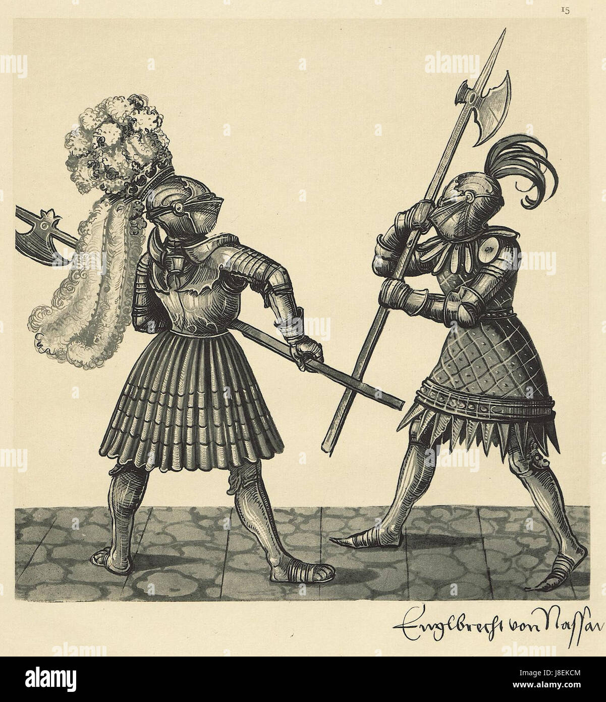 The Freydal Repro 1882 Tafel 015 is a reproduction of an artistic work ...