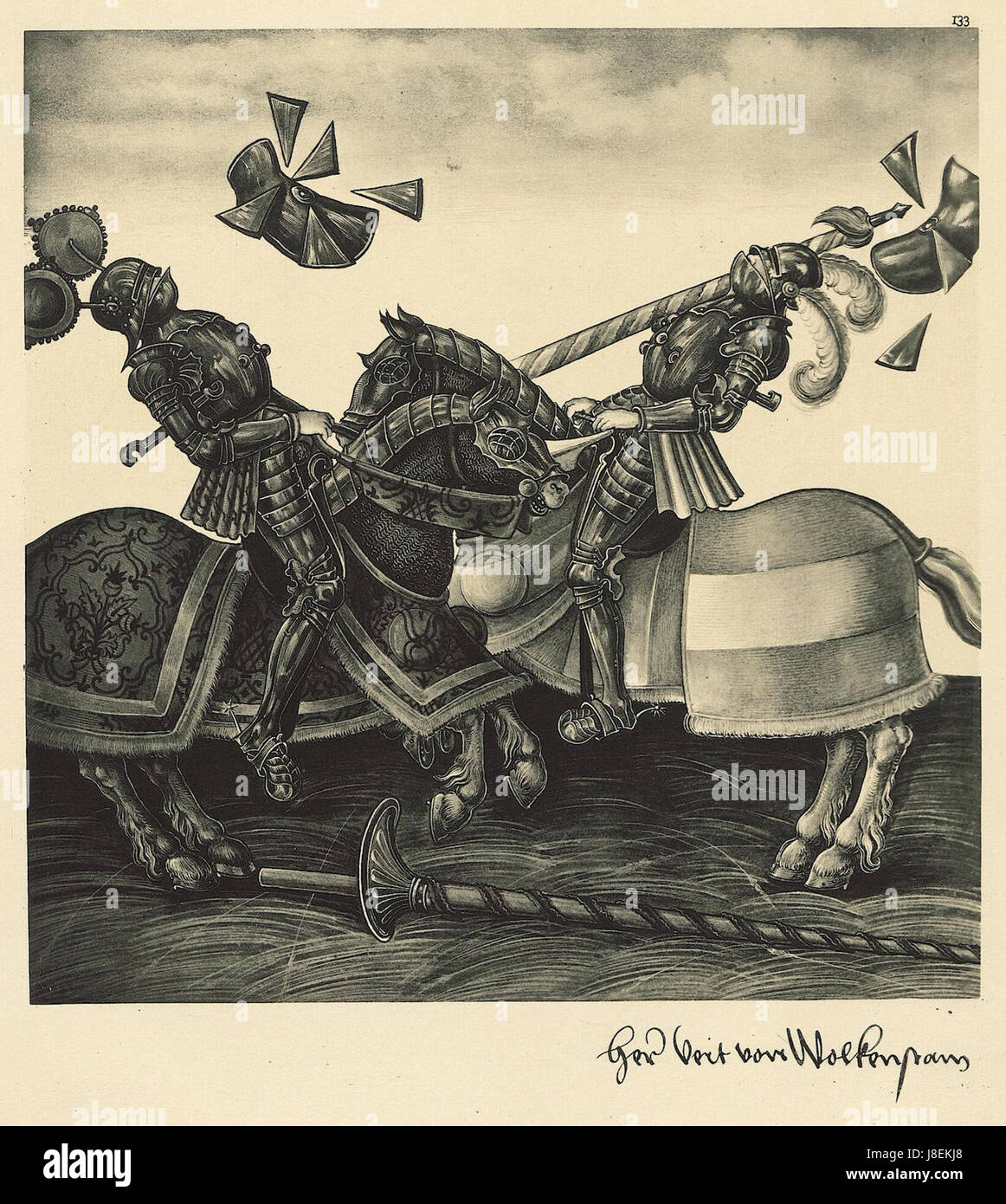 This is an illustration from the 'Freydal Repro' series, showing a ...