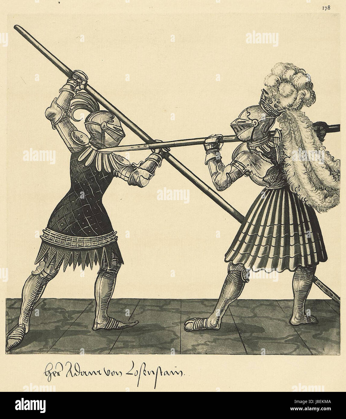 This reproduction from the 1882 edition of Freydal's work shows a ...