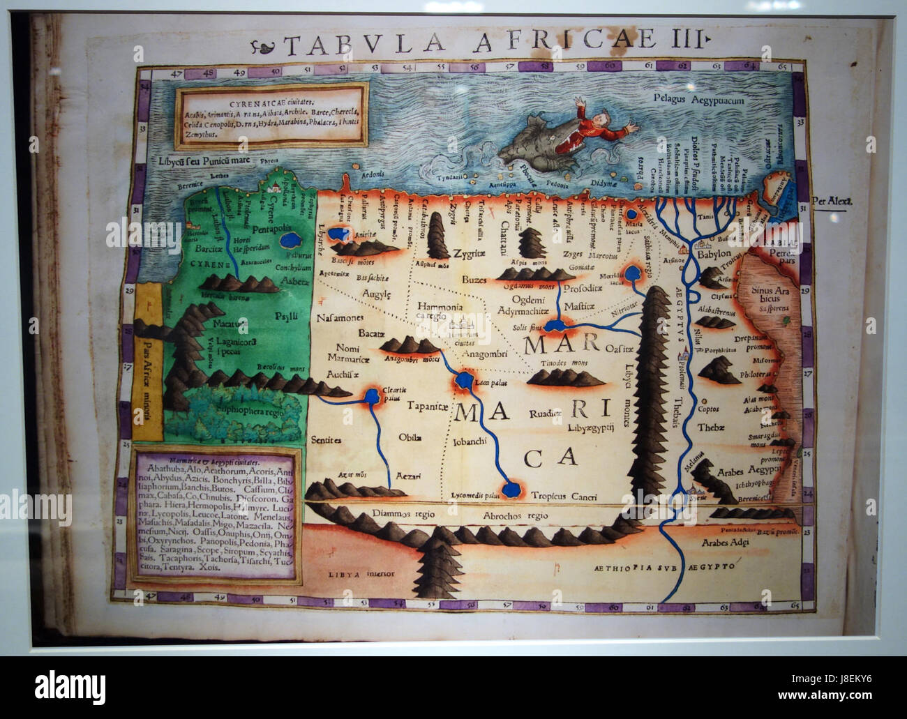 Geographia by Ptolemy, Aphricae Tabula III, 1540 Basel edition   Maps of Africa   Robert C. Williams Paper Museum   DSC00625 Stock Photo