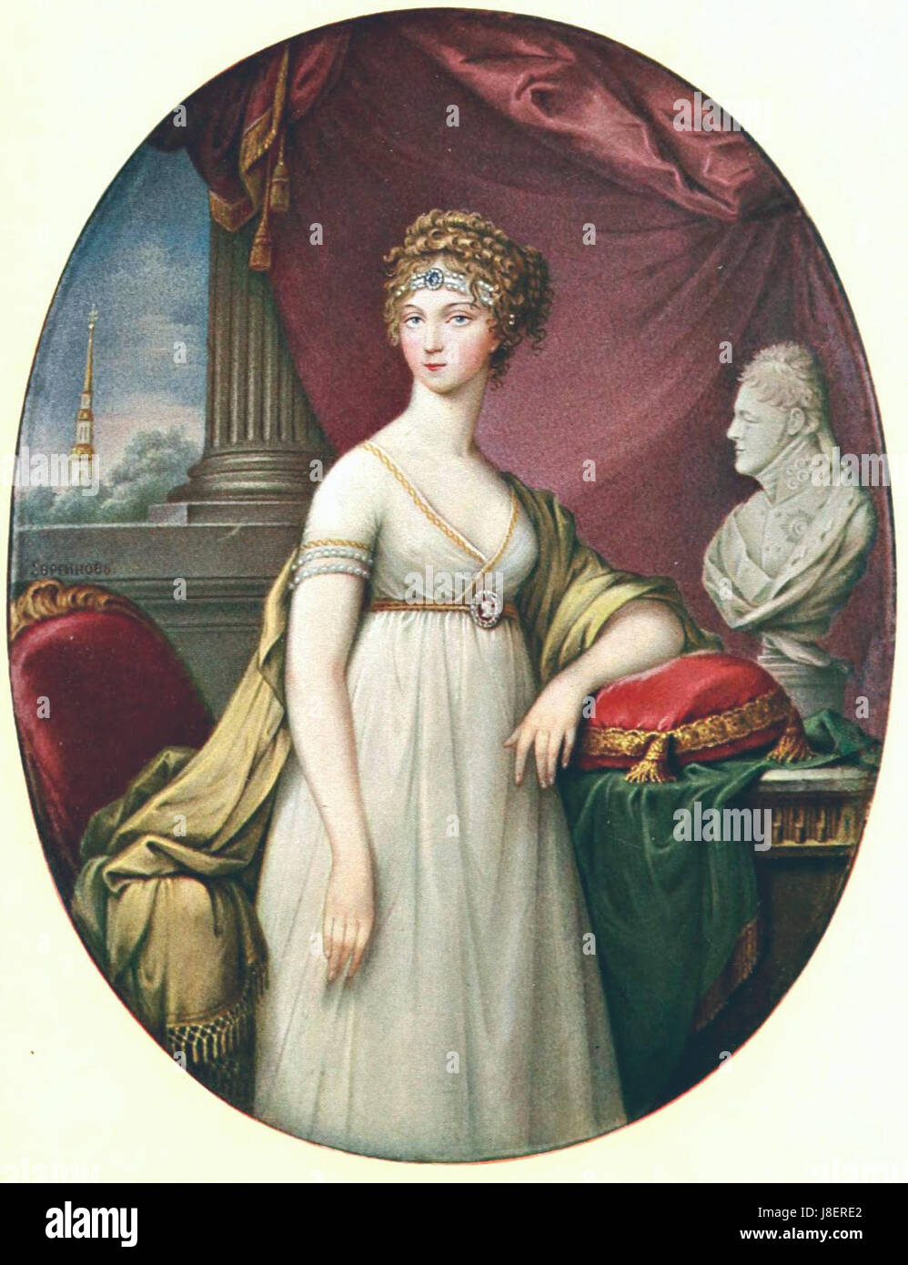 Elizabeth Alexeevna by Ervreinov (1800s, Hermitage) Stock Photo