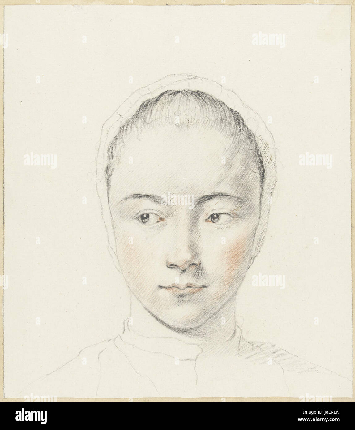 Judith M. Testart (after Leendert van der Cooghen)   Portrait of a Girl, Judith M. Testart Stock Photo