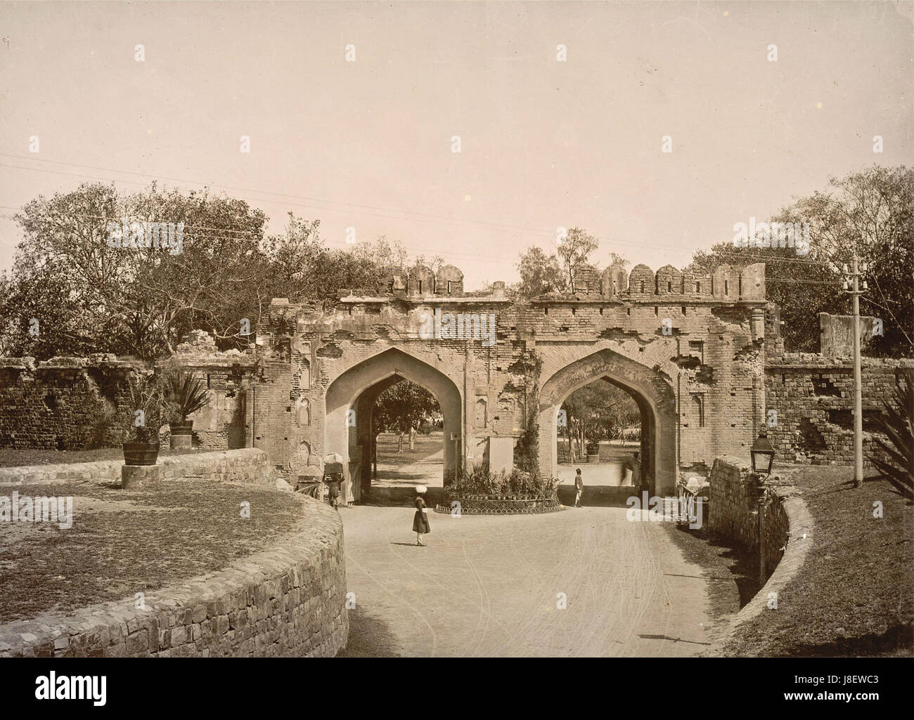 Kashmiri Gate, Delhi in the 1890s Stock Photo