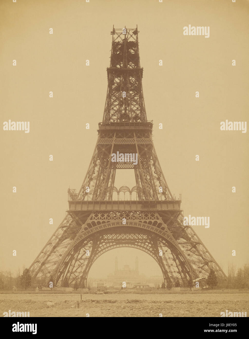 Eiffel tower construction 1888 hi-res stock photography and