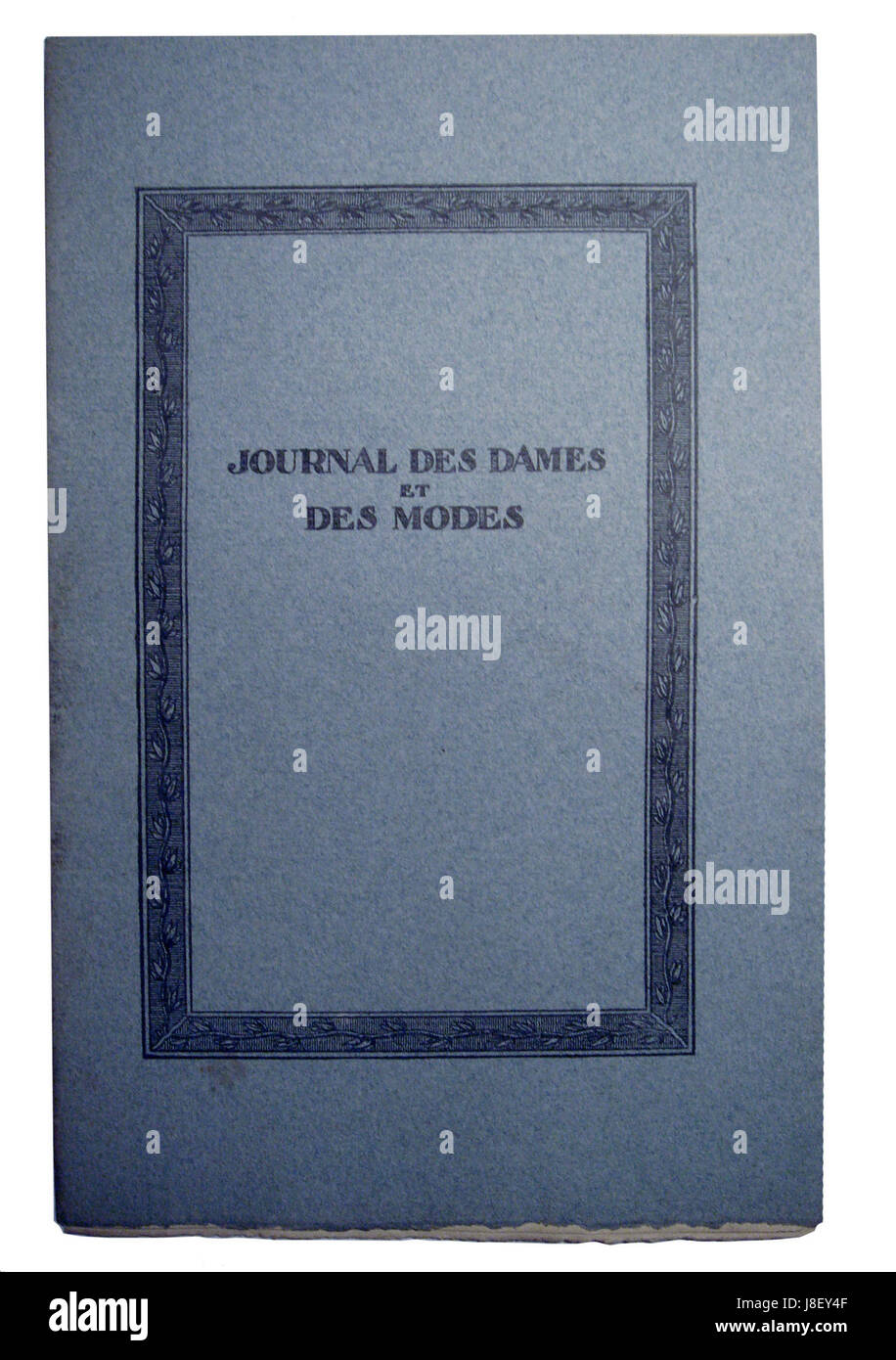 The 'Journal des Dames et des Modes' was a French fashion magazine. This cover from 1913 features the fashion trends and elegant styles of the early 20th century, reflecting the high society's attire during that period. Stock Photo