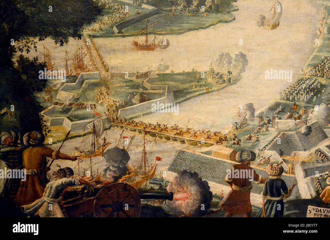 Die Einnahme von Buda 1686 (detail) Stock Photo