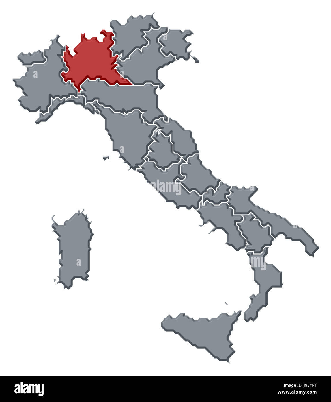 Lombardy Region Of Italy Map Lombardy Region Map High Resolution Stock Photography And Images - Alamy
