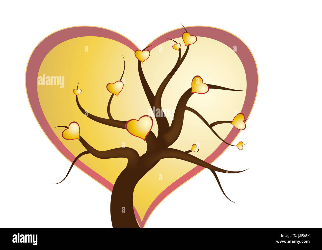 tree, branches, branch, hearts, love, in love, fell in love, heart ...