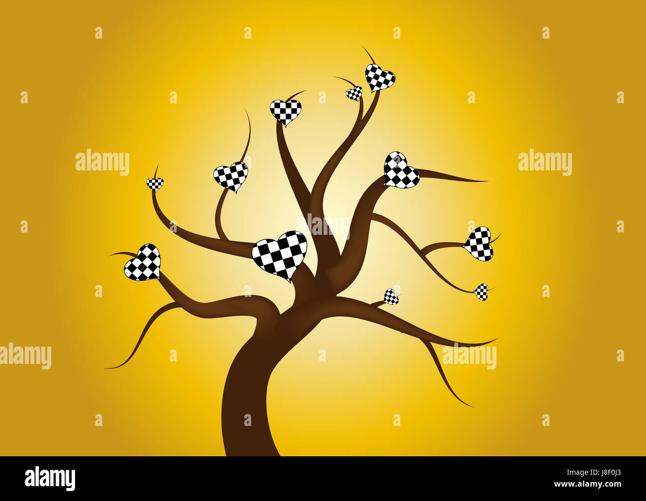 tree, branches, branch, hearts, love, in love, fell in love, heart ...