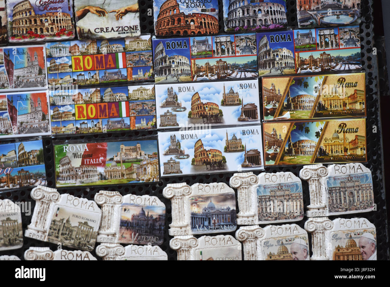Tourist souvenirs on sale in Rome , Italy Stock Photo Alamy