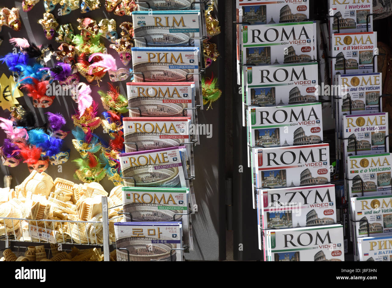 Tourist Souvenirs on sale in Rome, Italy Stock Photo Alamy