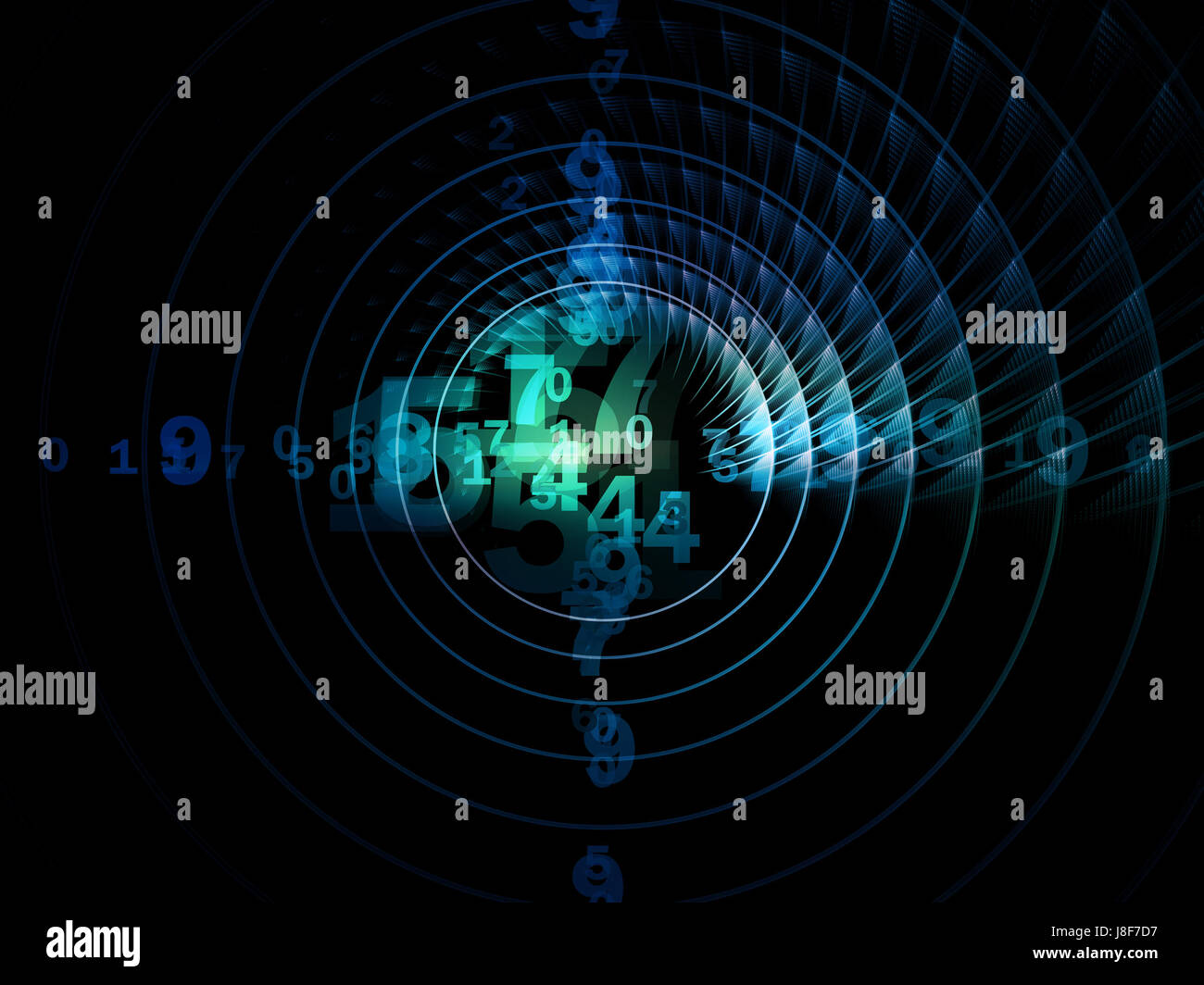 Calculation With Blue Loop blue, calculation, model, design, project, concept, plan, draft, space ...