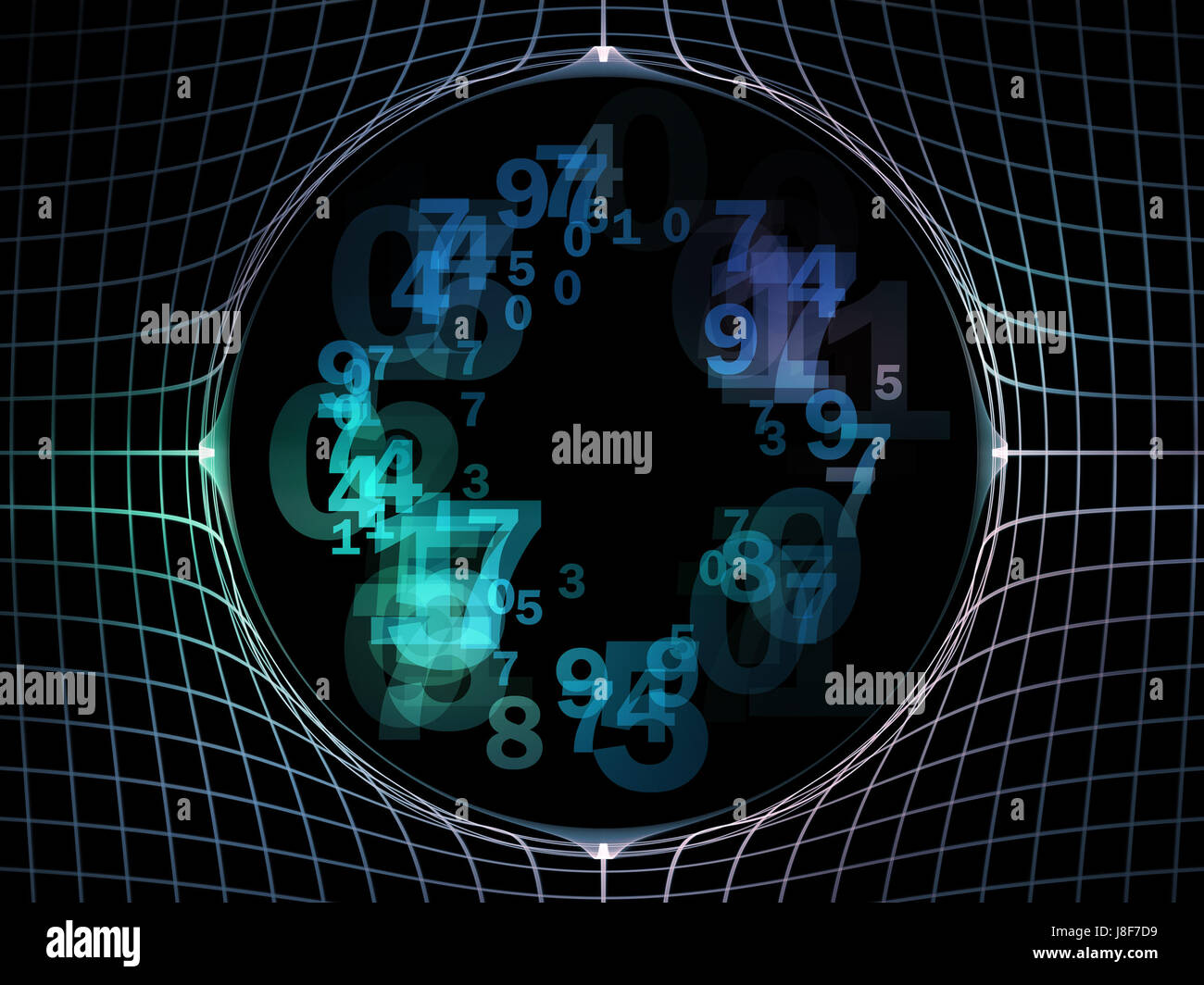 Calculation With Blue Loop blue, calculation, model, design, project, concept, plan, draft, space ...
