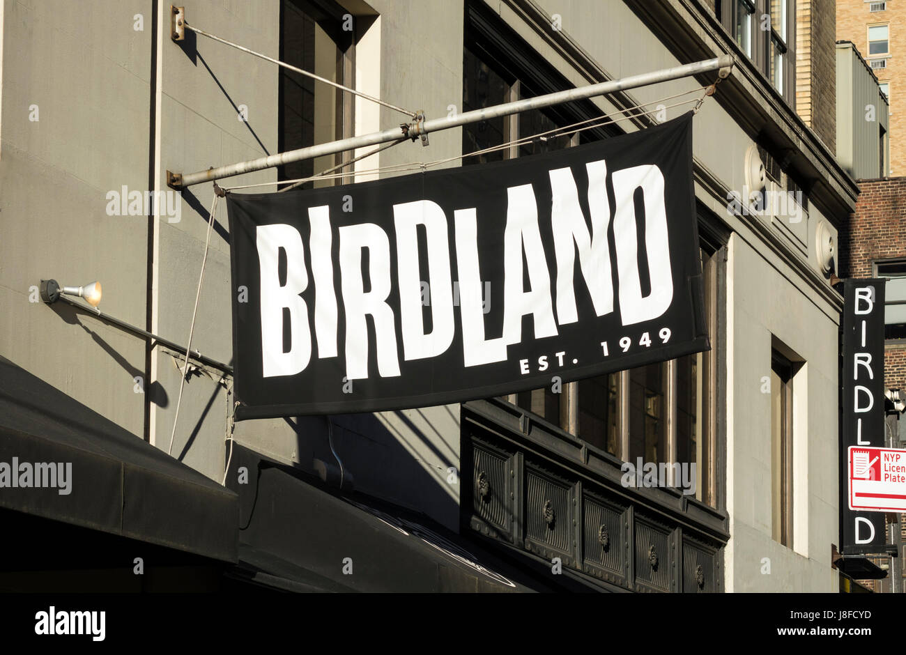 Birdland, the famous jazz club named for Charlie Parker in New York City Stock Photo