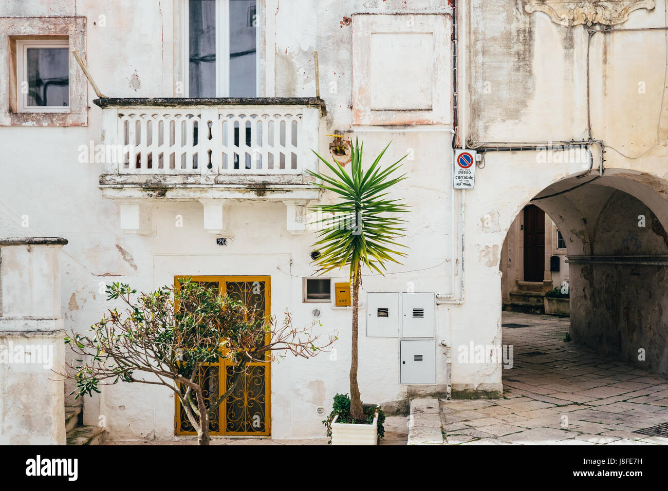 Traditional, historic houses in Martina Franca, Puglia, Italy Stock