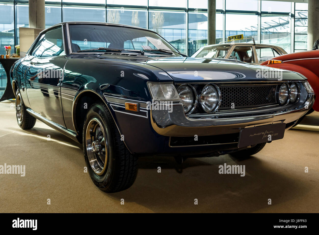 STUTTGART, GERMANY - MARCH 04, 2017: Sports car Toyota Celica Coupe 1600 GT, 1974. Europe's greatest classic car exhibition 'RETRO CLASSICS' Stock Photo