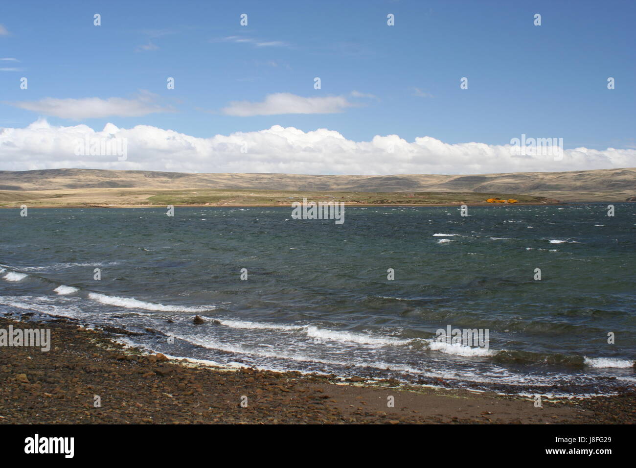 Falkland Islands - San Carlos Sound Stock Photo